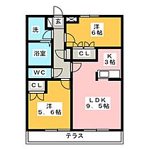 グローリアス山水Ｂ  ｜ 三重県三重郡川越町大字当新田（賃貸マンション2LDK・2階・54.45㎡） その2