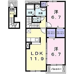 ステラK1 2LDKの間取図画像