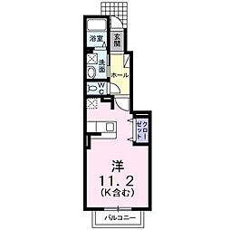 エターナルヴィラ 1Kの間取図画像