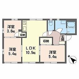 フレグランス東谷 3LDKの間取図画像