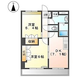 グランシャリオ 2DKの間取図画像