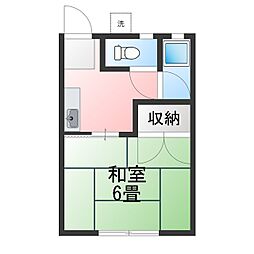 ロイヤルシティ天力須賀 1Kの間取図画像
