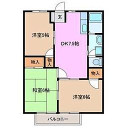 インパルス南台 3DKの間取図画像
