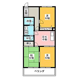エスペランサ 3DKの間取図画像