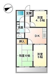 りんごハウス 3DKの間取図画像