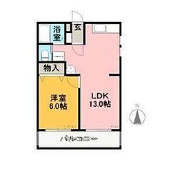 メモリーあかつき 1LDKの間取図画像