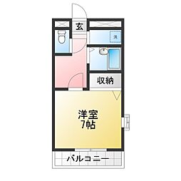 ルミエール 1Kの間取図画像
