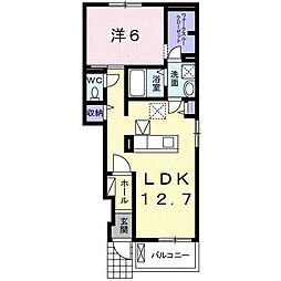 サンライズK1 1LDKの間取図画像