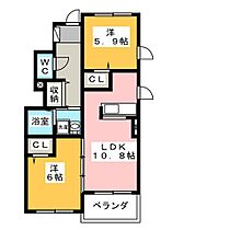 ファインコートB棟  ｜ 三重県津市江戸橋３丁目（賃貸アパート2LDK・1階・53.81㎡） その2