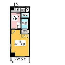 サンハイツ 1Kの間取図画像