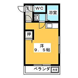 アパート ワンルームの間取図画像