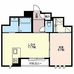 T・パレス丸ノ内 1LDKの間取図画像