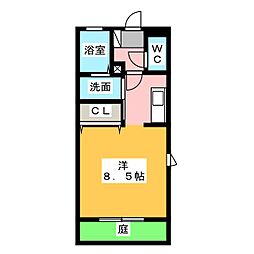 メゾン・ベリティ 1Kの間取図画像