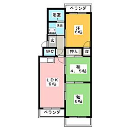 臼井マンション 3LDKの間取図画像