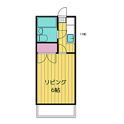 光スリー 1Kの間取図画像