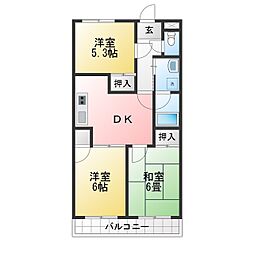 M&I 3DKの間取図画像