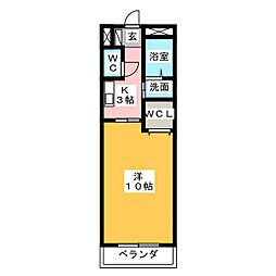 Messie 1Kの間取図画像