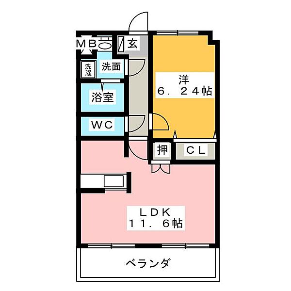 ＩＤＥＡＬ ｜三重県鈴鹿市算所１丁目(賃貸マンション1LDK・3階・46.75㎡)の写真 その2