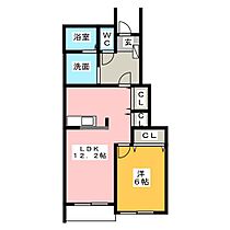 セレッソＫ  ｜ 三重県鈴鹿市寺家３丁目（賃貸アパート1LDK・1階・45.72㎡） その2