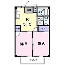 コーポウィンフィールドＡ棟  ｜ 三重県鈴鹿市岡田２丁目（賃貸アパート2K・2階・39.74㎡） その2