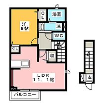 セレノパラッソI  ｜ 三重県鈴鹿市道伯町（賃貸アパート1LDK・2階・46.09㎡） その2