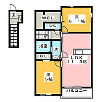 サニープレイス  ｜ 三重県鈴鹿市南玉垣町（賃貸アパート2LDK・2階・57.54㎡） その2