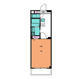 ウィンコート鈴鹿 1Kの間取図画像