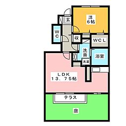 ルミエレ 1LDKの間取図画像