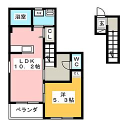 コートハウス安塚 1LDKの間取図画像