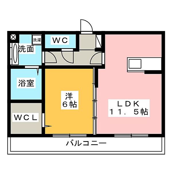 コンフィアンス ｜三重県桑名市大字大福(賃貸アパート1LDK・3階・45.04㎡)の写真 その2