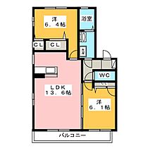 ナディア長折　A  ｜ 三重県桑名市大字江場（賃貸アパート2LDK・1階・57.29㎡） その2