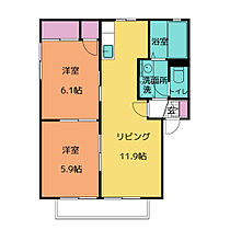 ファミーユ立花  ｜ 三重県桑名市立花町１丁目（賃貸アパート2LDK・2階・50.54㎡） その2