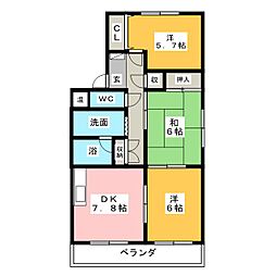 シオス 3DKの間取図画像