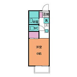 コーポ伊藤 ワンルームの間取図画像