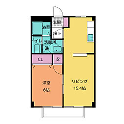 メゾンフォーラム 1LDKの間取図画像