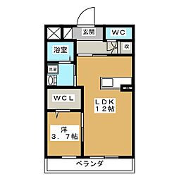 REGORAS 1LDKの間取図画像