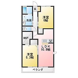 アトリウムテラス 2LDKの間取図画像