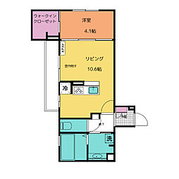 Grandheights Violet 1LDKの間取図画像