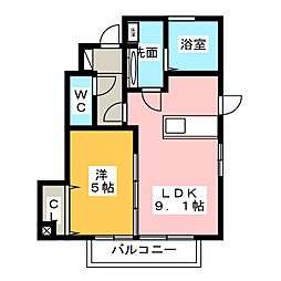 エトワール3 1LDKの間取図画像