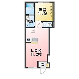 仮)東員町鳥取新築アパート 1LDKの間取図画像