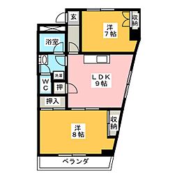 ルラージュ 2LDKの間取図画像