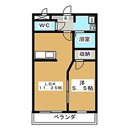 グランアート 1LDKの間取図画像