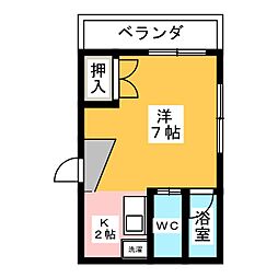 アメニティ桑名 ワンルームの間取図画像