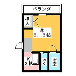 アメニティ桑名 ワンルームの間取図画像