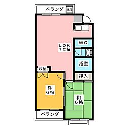 早美マンション 2LDKの間取図画像