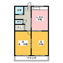 コーポ飛鳥  ｜ 三重県伊勢市御薗町高向（賃貸マンション2LDK・2階・58.32㎡） その2