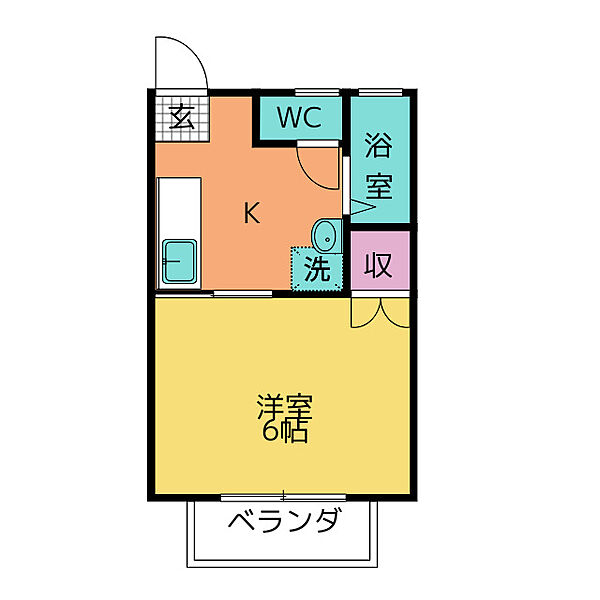 ｍａｉｓｏｎ・ＡＭＩＴＡ ｜三重県伊勢市常磐３丁目(賃貸アパート1K・2階・20.02㎡)の写真 その2