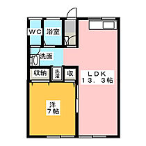 コーポ梓  ｜ 三重県伊勢市御薗町上條（賃貸一戸建1LDK・1階・44.30㎡） その2