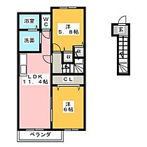 アルカンシエル  ｜ 三重県度会郡玉城町中楽（賃貸アパート2LDK・2階・55.81㎡） その2