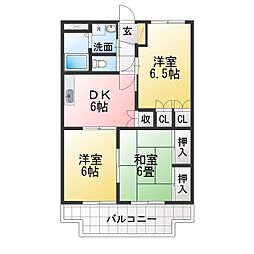 ウイングヒルズ 3DKの間取図画像
